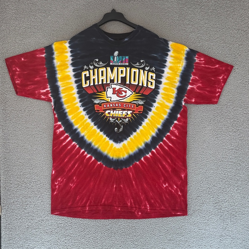Kansas City Chiefs Tie-Dye Champions T-Shirt men’s 3XL pullover NFL Superbowl